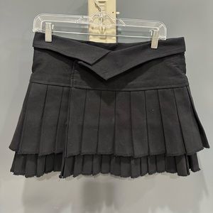 Isabel Marant Black Fold Over Mini Skirt